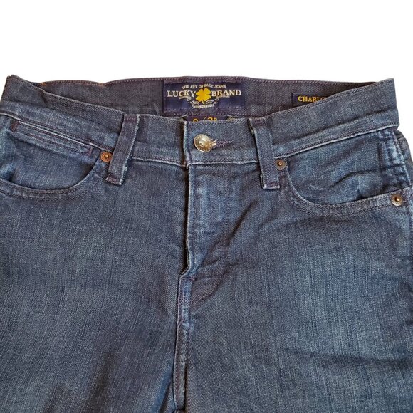 LUCKY BRAND SZ 0/25 Charlotte Rail Skinny Cropped Mid-rise Blue Jeans - Picture 4 of 13
